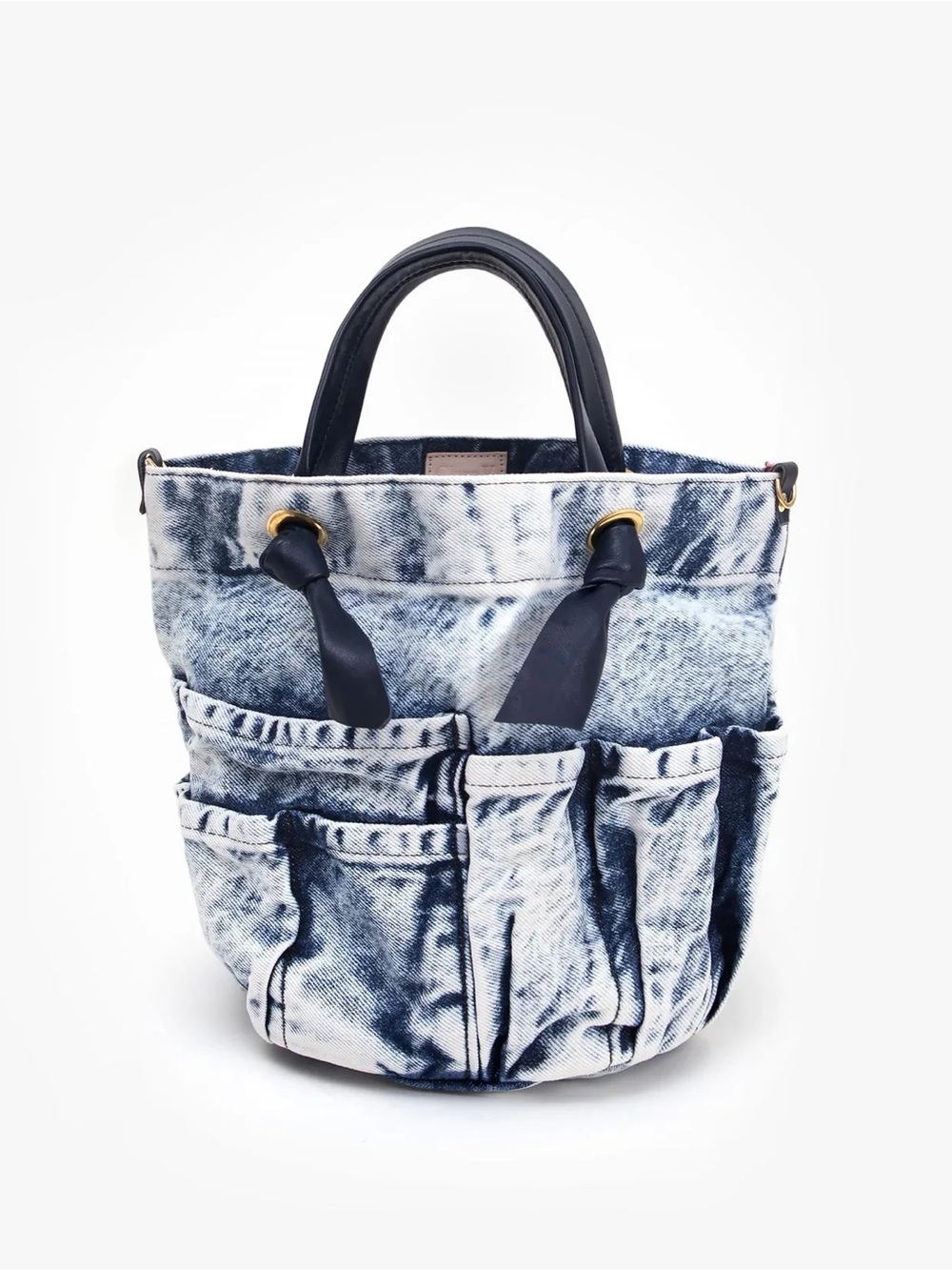 New Rare Clare V Marine Tote - Indigo Acid Washed Denim